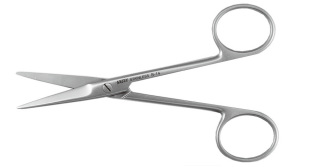 NAPOX Iris scissors curved both blunt