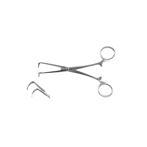 Special curved hemostat forceps