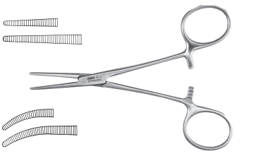 NAPOX Paean haemostatic forceps curved