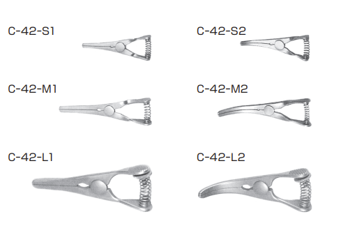 NAPOX Bulldog forceps C-42 straight type