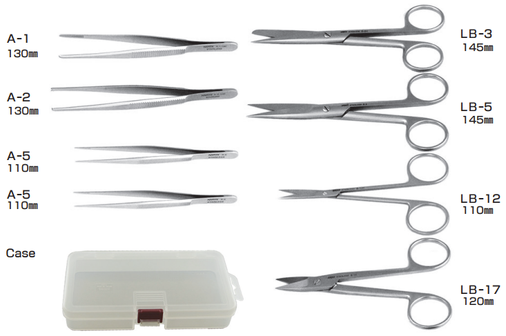 Starter 8 tools set w/plastic case