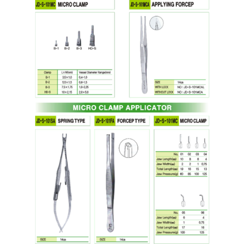 MICRO CLAMP - 마이크로 클램프, 혈관클램프