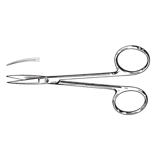 Leprex Iris scissors curved both sharp