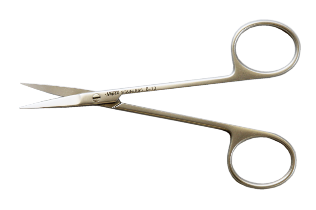 Leprex Iris scissors curved both sharp