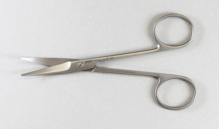 Leprex Iris scissors curved both blunt