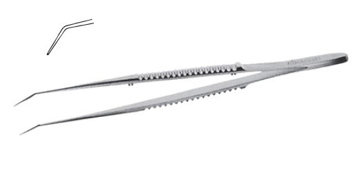 Leprex Bent tip micro hookless tweezers