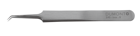 Sharp tweezers curved tip