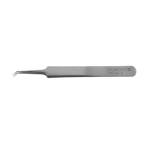 Sharp tweezers curved tip