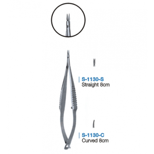 MICRO SPRING SCISSOR-스프링가위, 8cm-2.5mm 곡 앵글