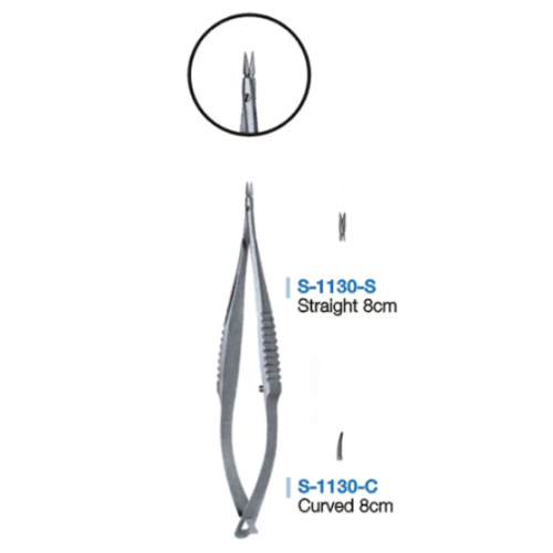 MICRO SPRING SCISSOR-스프링가위, 8cm-2.5mm 곡