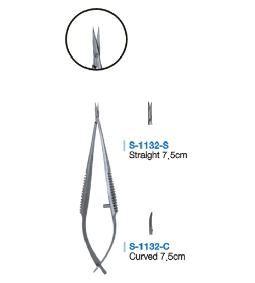 MICRO SPRING SCISSOR-스프링가위, 7.5cm-3mm 직