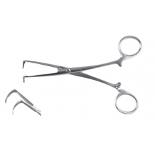 Special curved hemostat forceps