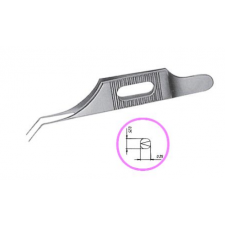 Leprex Bent tip micro hooked tweezers